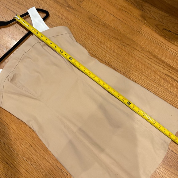 by Anthropologie Maeve Sleeveless Twofer Mini Dress Khaki White Tank New NWT - Picture 8 of 13